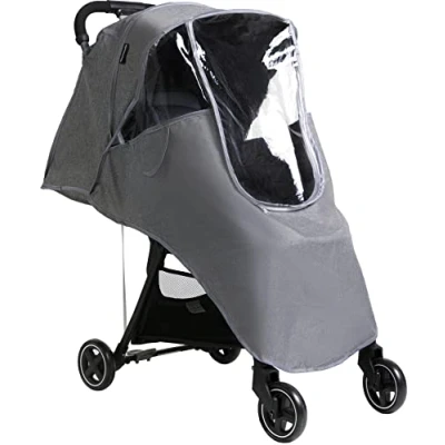 Afbeelding van Regenbescherming voor kinderwagen, eenheidsmaat, waterdicht, stofdicht, winddicht, duurzame bescherming, babykap, regenhoes met ritssluiting, joggers, sportkinderwagen, eerste wagen