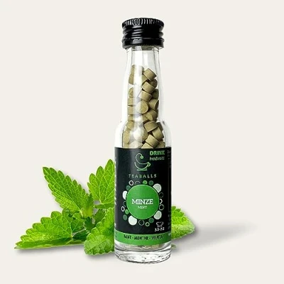 Afbeelding van TEABALLS Mint navulling (1 x 12 g) 240 theeaballs voor ca. 60 100 kopjes thee 100% zuiver plantenextract Bekend: de dinosaurus van het jaar
