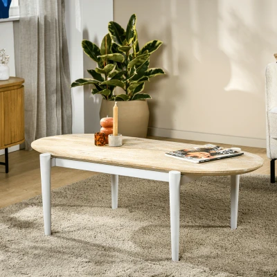 Afbeelding van Milan ovale salontafel 120x60cm naturel