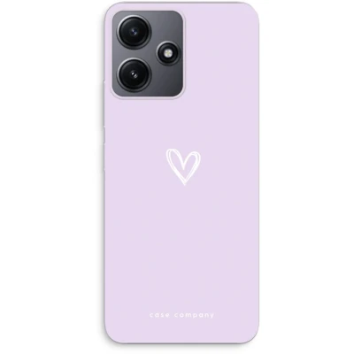 Afbeelding van Case Company® hoesje geschikt voor Xiaomi Redmi 12 Klein hartje paars Soft Cover Telefoonhoesje Bescherming aan alle Kanten en Schermrand