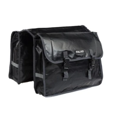Afbeelding van Falkx Dubbele Fietstas Bisonyl 40 x 30 10 cm Zwart