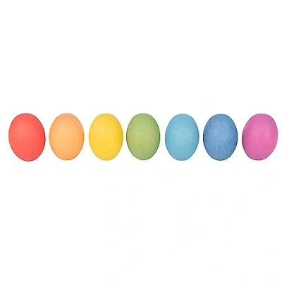 Afbeelding van Tickit Rainbow EGGS Houten speelgoed voor kinderen, Maat: One Size, Multi coloured