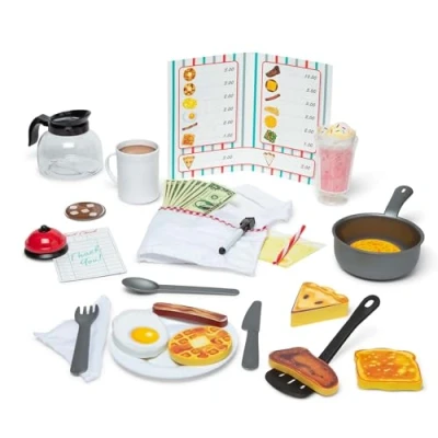 Afbeelding van Melissa &amp; Doug Speelset met accessoires voor Star Diner restaurant Fantasiespel 3+ Cadeau jongens en meisjes