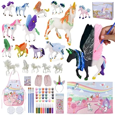 Afbeelding van Unicorn Cadeautjes voor Meisjes Schilderset met 18 Unicorns BONNYCO Glow in the dark Knutselpakketten Kinderen Meisjesspeelgoed Cadeaus Verjaardag, Kerstmis Speelgoed