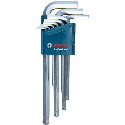 Afbeelding van Bosch Professional Allen Key Hex 9 pcs Inbussleutelset Afmeting, lengte: 21 cm