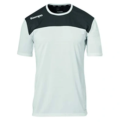 Afbeelding van Kempa Emotion 2.0 Shirt Korte Mouw Kind Wit Antraciet Maat 128