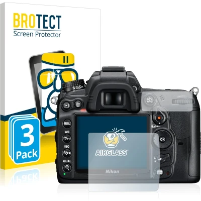 Afbeelding van BROTECT Screenprotector voor Nikon D7000 Folie Beschermfolie Beschermglas transparant (3 Stuks)