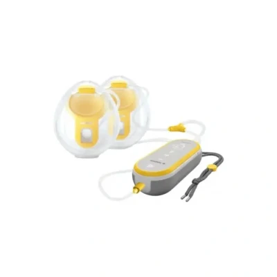 Afbeelding van Medela Freestyle Hands Free borstkolf Dubbele elektrische handsfree Draagbaar Transparant/Geel Inclusief oplaadbare accu