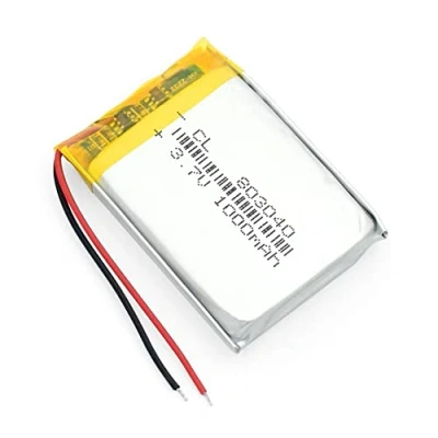 Afbeelding van YUNIQUE GREEN CLEAN POWER Oplaadbare Lipo batterij 803040 3,7 V 1000 mAh Compatibel met luidsprekers, Bluetooth, GPS, Drone Radiofly Space Kondor PCM bescherming, geel