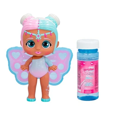 Afbeelding van BLOOPIES Magic Bubbles Clodett verzamelbare feeënpop, die water sproeit en bubbelt met zijn vleugels, kinderspel