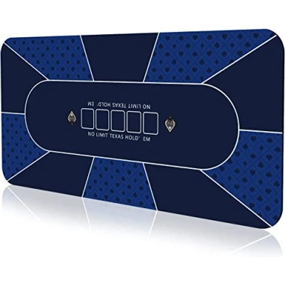 Afbeelding van YUZPKRSI Pokermat 180 x 90 cm, 10 spelers Texas Hold&#039;em van rubber voor tafels, opvouwbare draagbare pokertafel met draagtas pokerspellen, blackjack