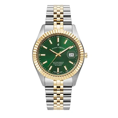 Afbeelding van Jacques Du Manoir JWN01703 dress horloge, zilver + goud, armband, en goud., armband