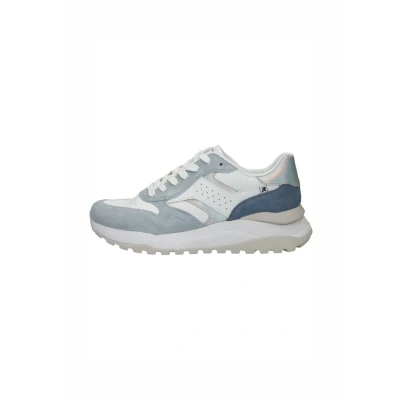 Afbeelding van Rieker dames sneaker Wit blauw Maat 36