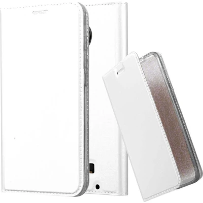 Afbeelding van Cadorabo Hoesje geschikt voor Motorola MOTO Z in CLASSY ZILVER Beschermhoes met magnetische sluiting, standfunctie en kaartvakje Book Case Cover Etui