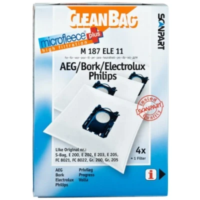 Afbeelding van Scanpart M187Ele11 Microfleece+ S Bag Stofzak 4Stuks