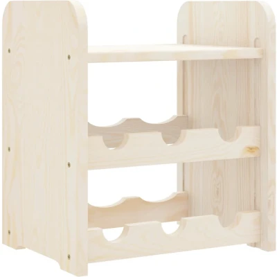 Afbeelding van vidaXL Wijnrek met bovenblad 33x25x37 cm massief grenenhout