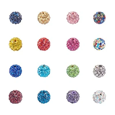 Afbeelding van NBEADS 100 stuks 10 mm discokralen met strass steentjes voor het maken van sieraden