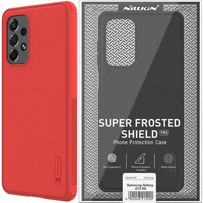 Afbeelding van Nillkin Super Frosted Shield Pro duurzame case cover voor Samsung Galaxy A73 rood