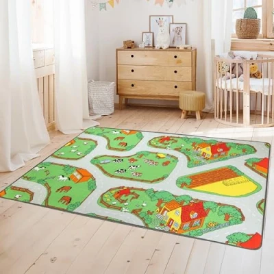Afbeelding van Speelkleed Boerderij 95X200