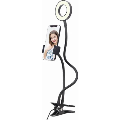 Afbeelding van Selfie Ring Lamp op statief Met Smartphone Houder Light Gembird Tiktok / Instagram Youtube Studio