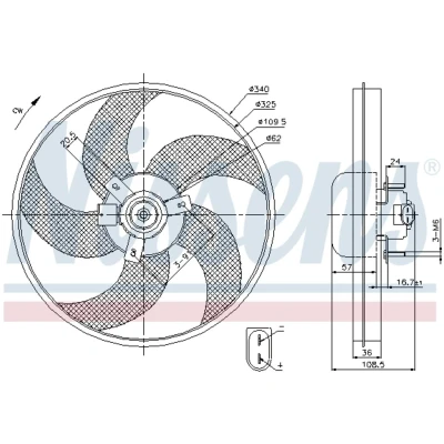 Afbeelding van Nissens Ventilatorwiel motorkoeling 85668