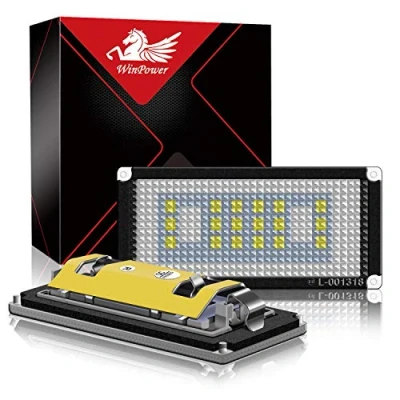 Afbeelding van Win Power foutloze LED kentekenplaatverlichting, montage lampen, 6000K koud wit licht E46 (2 deurs) 2004 2006, 1 paar