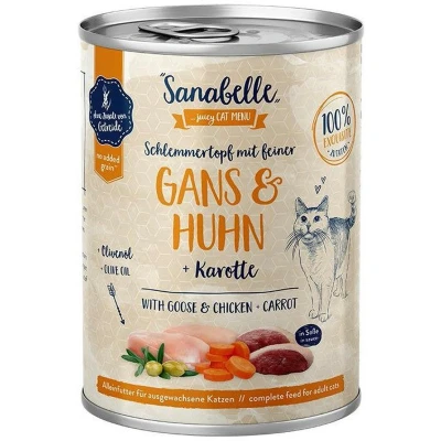 Afbeelding van Sanabelle Vlees in Saus 6 x 380 g Kattenvoer Gans &amp; Kip