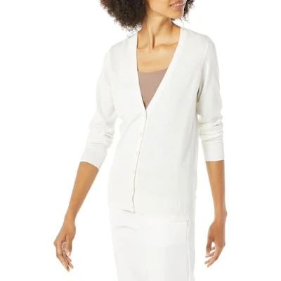 Image de Amazon Essentials Cardigan léger à col en V (grande taille disponible) Kvinnors, Ivoire, M