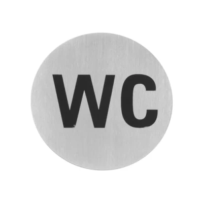 Afbeelding van Hendi Deurbordje Toilet Deurschild WC Muurschild Ø7,5cm