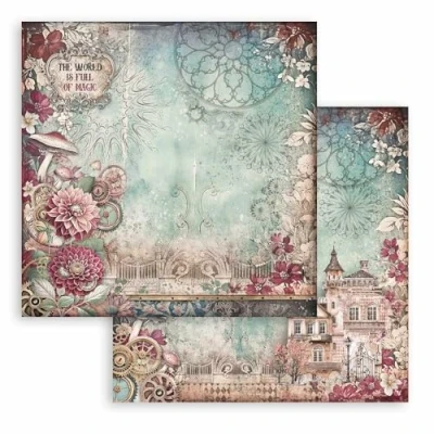 Afbeelding van Stamperia Master of Magic 12x12 Inch Paper Sheets House (10pcs) (SBB1050)