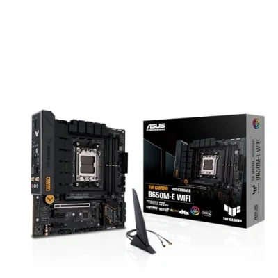 Image de ASUS TUF GAMING B650M E WIFI carte mère micro ATX Socket AM5 AMD B650 Chipset USB C 3.2 Gen 2x2, 3.1 2, 1 2.5 Gigabit LAN, Bluetooth, Wi Fi 6 graphique embarquée (unité centrale requise) audio