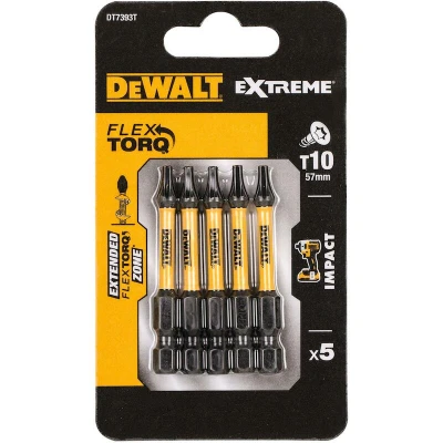 Afbeelding van DeWALT DT7393T Extreme Impact Torsion Schroefbits T10 50mm 5 Stuks