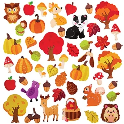 Afbeelding van Baker Ross Herfststickers van schuimstof 100 stuks, stickers voor kinderen (FX107)