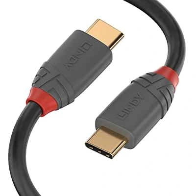 Afbeelding van LINDY USB kabel 3.2 Gen2x2 C stekker, stekker 1.50 m Zwart, Grijs 36902