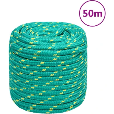 Afbeelding van vidaXL Boottouw 18 mm 50 m polypropyleen groen