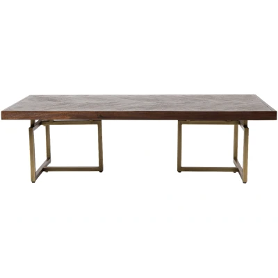 Afbeelding van Class salontafel 120x60x35 cm bruin/goud