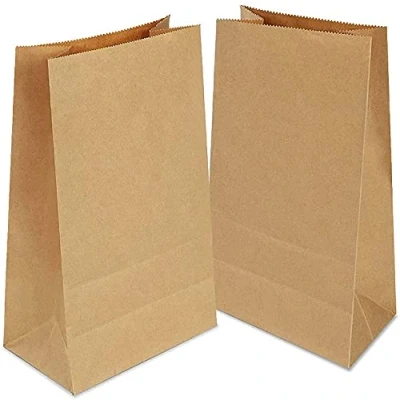 Afbeelding van Kraftpapier, 100 stuks, 12 x 7 21,5 cm, kraftpapieren zakken, cadeauzakken, papieren zakjes voor Kerstmis, feest, verjaardag, bruiloft