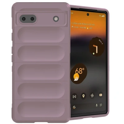 Afbeelding van Google Pixel 6a Hoesje Siliconen iMoshion EasyGrip Backcover Paars