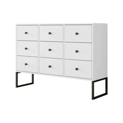 Afbeelding van Meubella Ladekast Lyndall Wit 115 cm