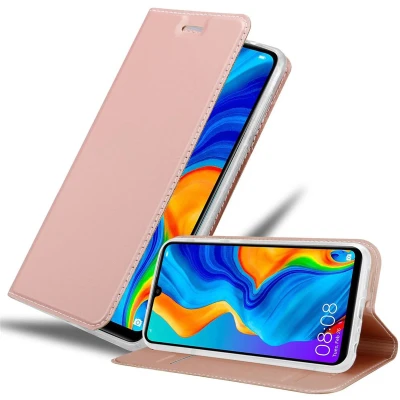 Afbeelding van Cadorabo Hoesje geschikt voor Huawei P30 LITE in CLASSY ROSE GOUD Beschermhoes met magnetische sluiting, standfunctie en kaartvakje Book Case Cover Etui