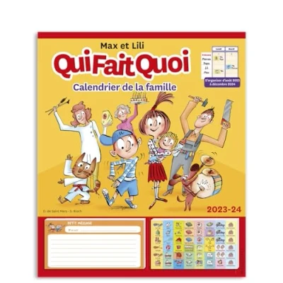 Afbeelding van CALENDRIER DE LA FAMILLE MAX ET LILI 2024 2025