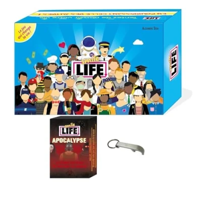 Afbeelding van Smile Life basisspel V2 in het Frans + uitbreiding Apocalyps 1 flesopener (basis apocalypse)