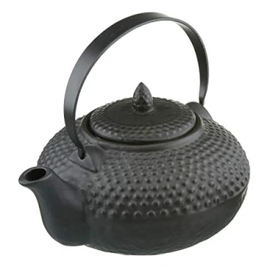 Afbeelding van Oosterse theepot van keramiek, zwart, 120 x 180 140 mm, 850 ml