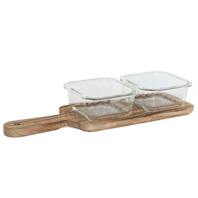 Afbeelding van Snackdienblad Home ESPRIT Natuurlijk 320 ml 36 x 11 6 cm