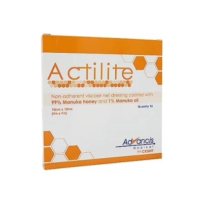 Image de ACTILITE Lot de 10 pansements imprégnés miel, x cm