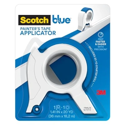 Afbeelding van ScotchBlue Schilderstape applicator in één doorlopende strip, verftape voor sierlijsten, ramen en deurkozijnen, 3,6 cm x 18,1 m, 1 startrol