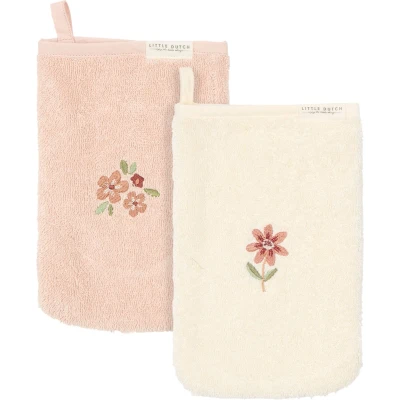 Afbeelding van Little Dutch Washandje Hydrofiel Fairy Garden Geborduurd 2st