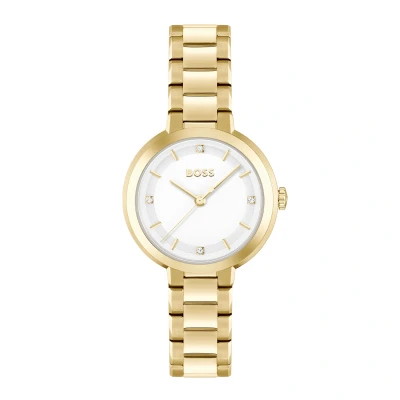 Afbeelding van BOSS SENA Horloge goldcoloured/white, Dames, Maat: One Size, Gold coloured/white
