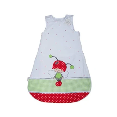 Afbeelding van Herding Baby Best Slaapzak, lieveheersbeestje, 90 cm, ronde ritssluiting en drukknopen, wit
