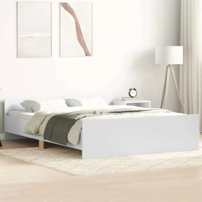 Afbeelding van Bedframe Bewerkt Hout Sonoma Eikenkleurig 100X200 cm 120 x 200 / Wit